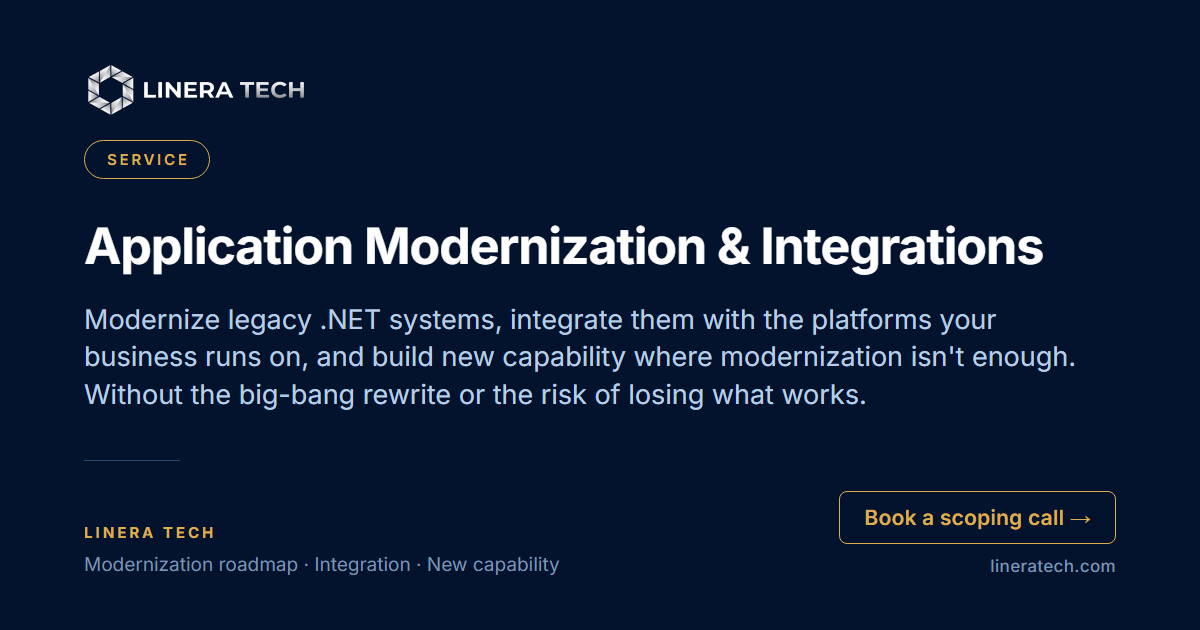 Application Modernization & .NET Migration | Linera Tech